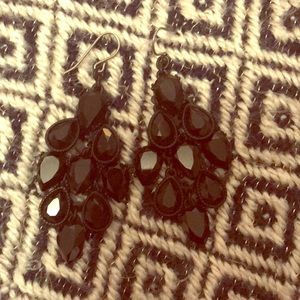 Black chandelier earrings